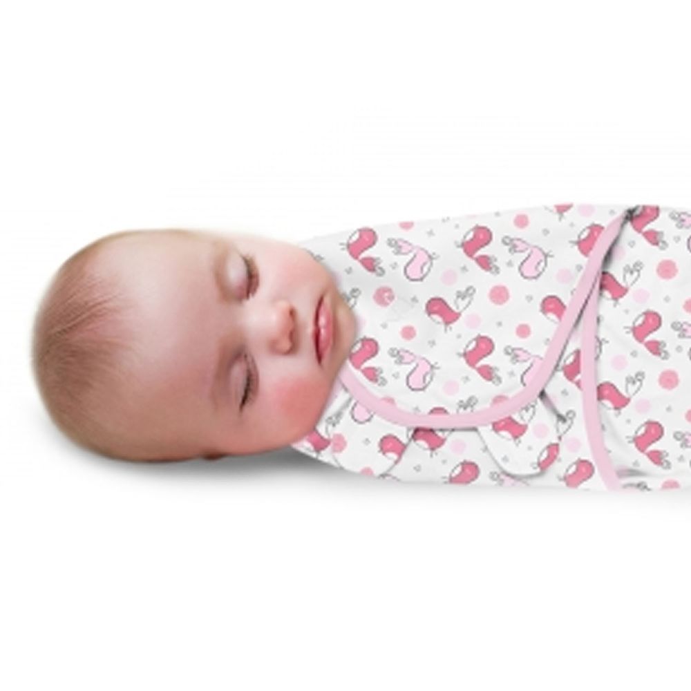 Summer Infant - 聰明懶人育兒包巾2入組-浪漫粉鵲-適用年齡：0~3個月
