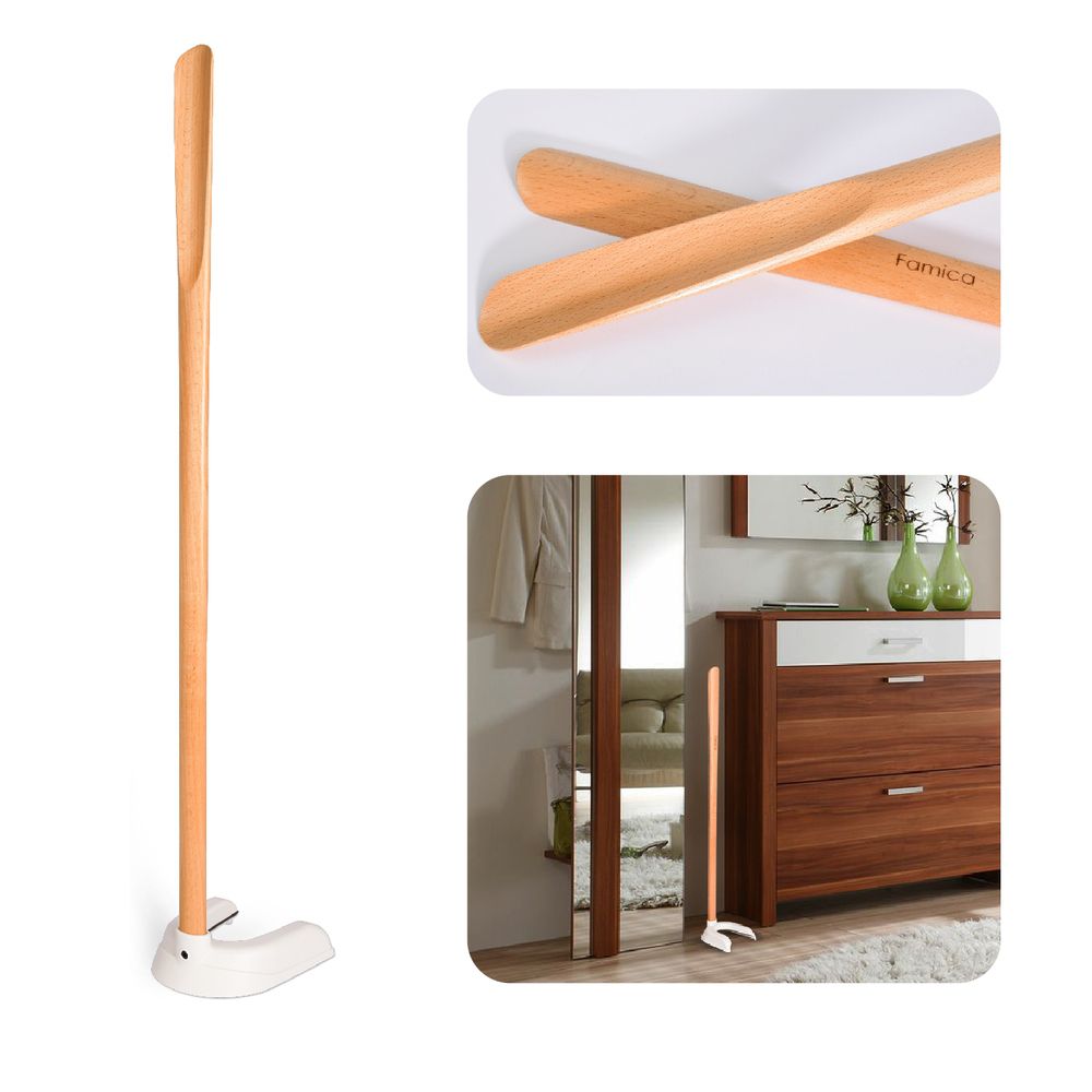 FAMICA - 鞋趣-免彎腰穿脫鞋把-木質-AAA022-002-白