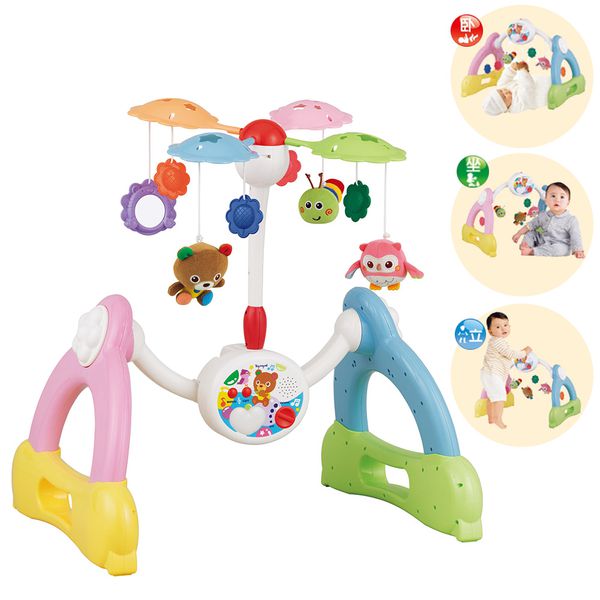 日本 Toyroyal 樂雅 - 七合一音樂健身組合-(音樂鈴/健力架/小夜燈)-0個月以上