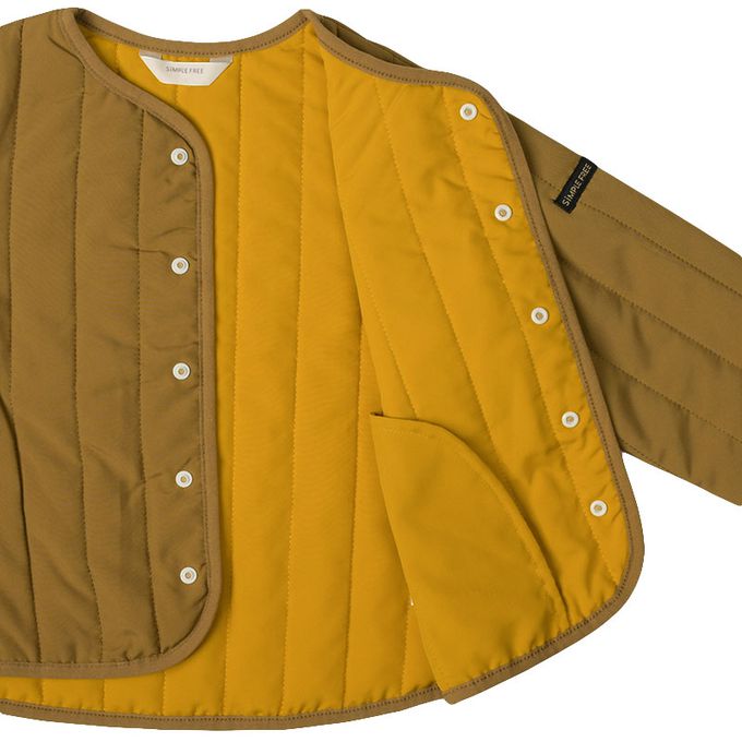 akachan honpo - 寬鬆夾克-超細纖維-淺卡其色