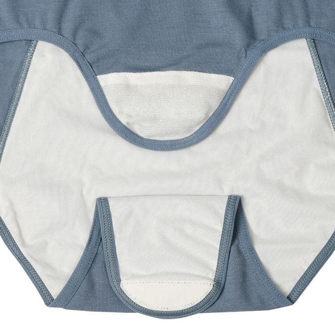 akachan honpo - 產後護理內褲腹部舒適款-素面-藍色