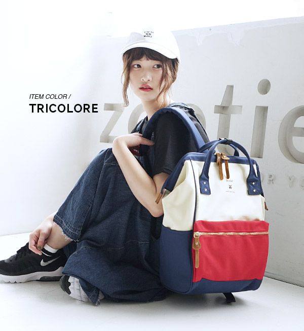 日本 Anello - 日本大開口牛津布後背包經典升級款-Regular大尺寸-DOR暗橘