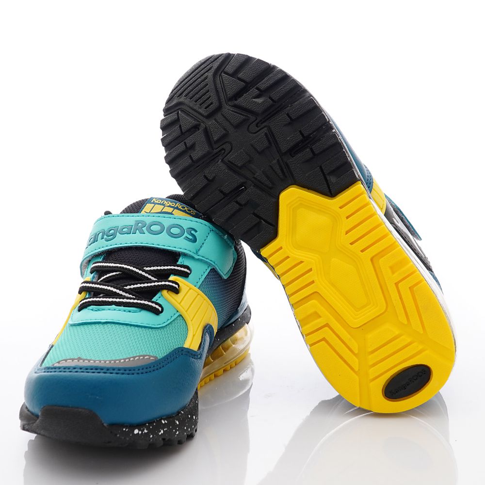 KangaROOS - 機能童鞋-袋鼠機能氣墊跑鞋款(中童段)-藍