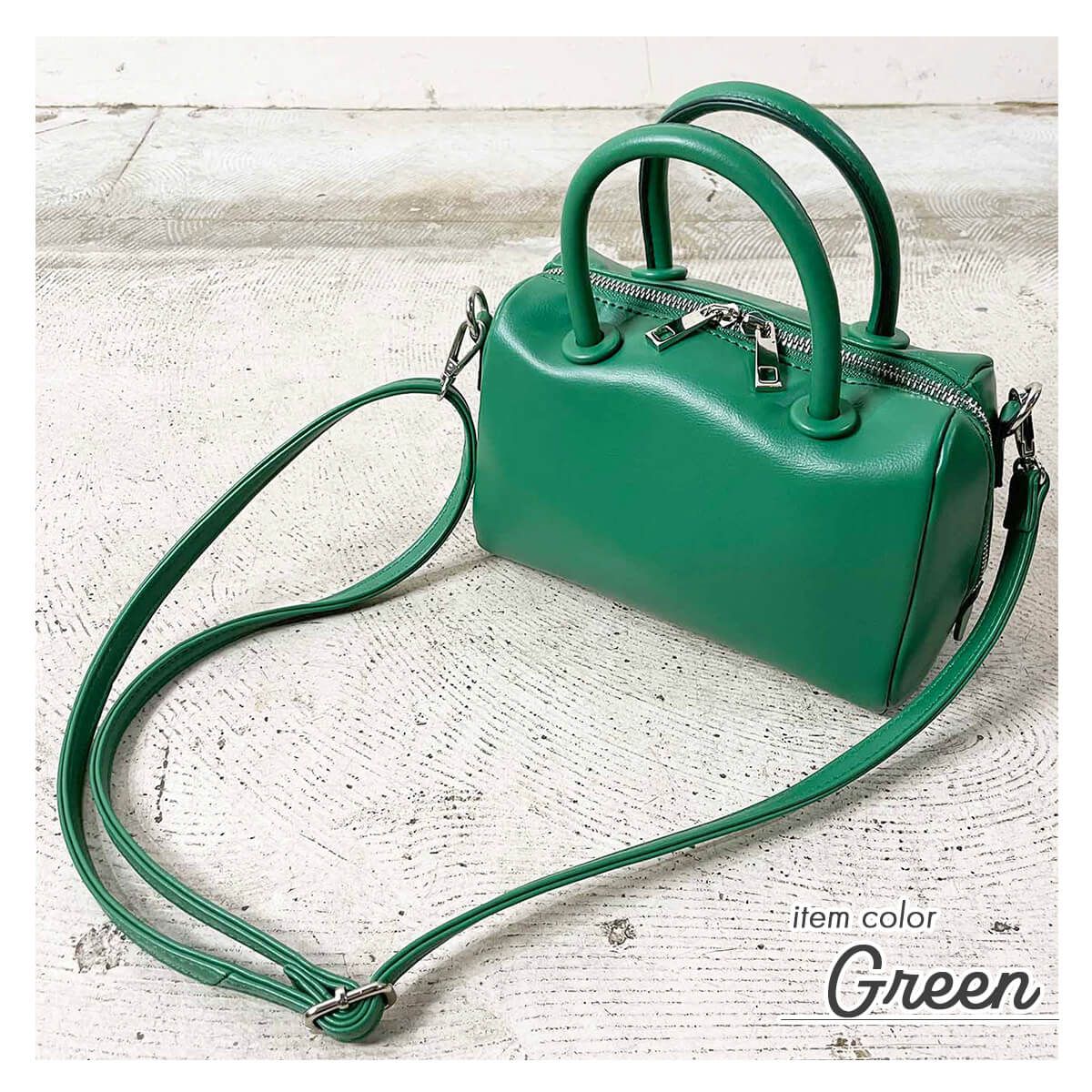 日本服飾代購 - 2way簡約仿皮手提波士頓包/側背包-摩卡 (14x22x10cm)