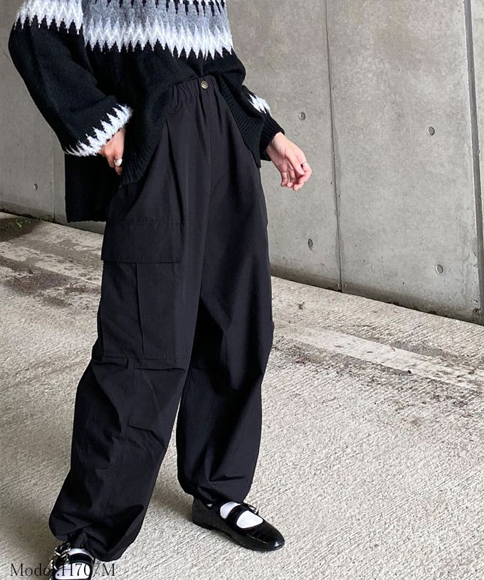 日本 Classical Elf - 美式休閒多口袋抽繩工裝褲-軍綠