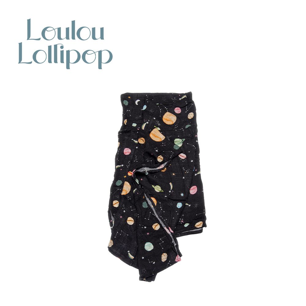 Loulou Lollipop - 竹纖維透氣包巾-主題款-浩瀚星球 ((120x120cm))