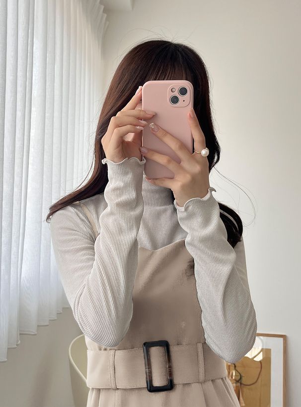 日本 GRL - 桃心領收腰魚尾吊帶裙(附腰帶)-黑