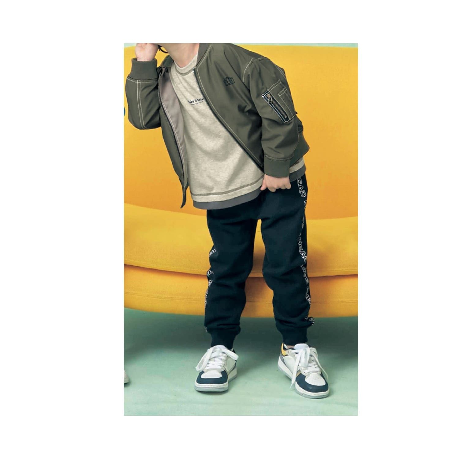 日本千趣會 - GITA 純棉束口休閒長褲-紫格紋