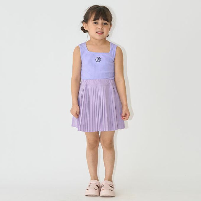 日本 Lycee mine - 輕盈鬆緊腰百褶裙-(內襯安全褲)-白