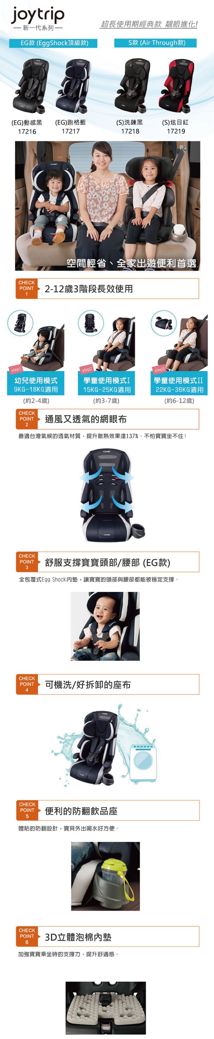 日本 Combi - Joytrip EG-跑格藍-2歲~12歲(36kg以下)