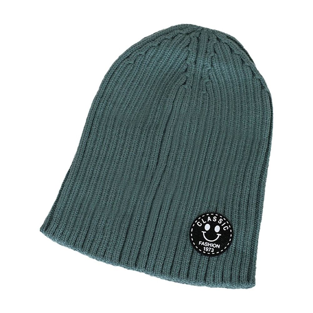 JoyNa - 針織護耳帽 基本款毛帽 童帽 保暖帽-綠色 (適戴頭圍約40-55cm)