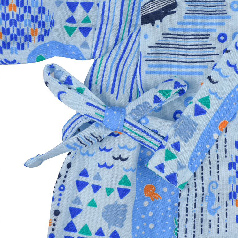 akachan honpo - 兩件式甚平-海-淺藍色