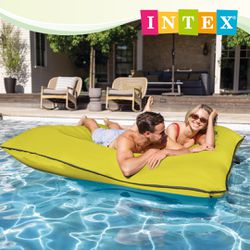 INTEX - 懶洋洋豪華水上浮排床198*157cm(56794EU)-芥末黃