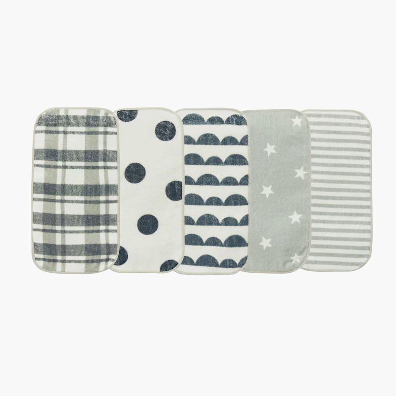 日本千趣會 - 北歐風長方形小手帕五件組-化妝品高跟鞋 (10x20cm)