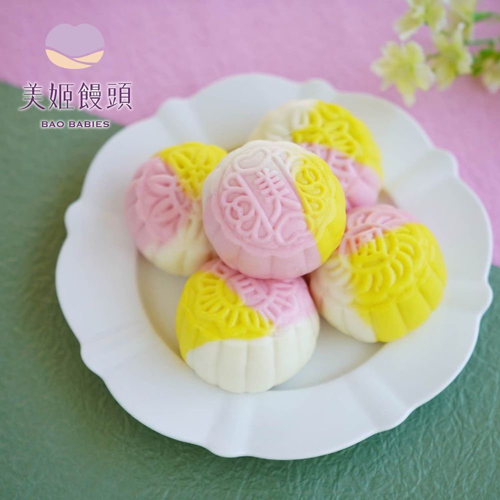 花好月圓堅果奶黃鮮乳月餅造型饅頭-50g*6顆