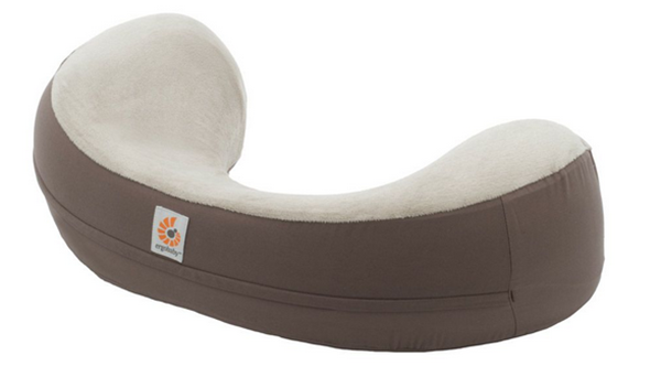 美國 ergobaby - 自然曲線哺乳枕/授乳枕-灰色-【獨家送】原廠枕套 ERGObaby自然曲線哺乳枕/授乳枕枕套 - 黃色旋渦