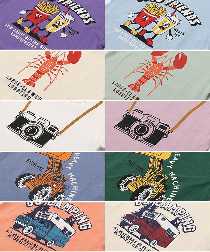 日本 Chil2 - 100%棉 定番印花短袖上衣-冰淇淋聖代-深藍