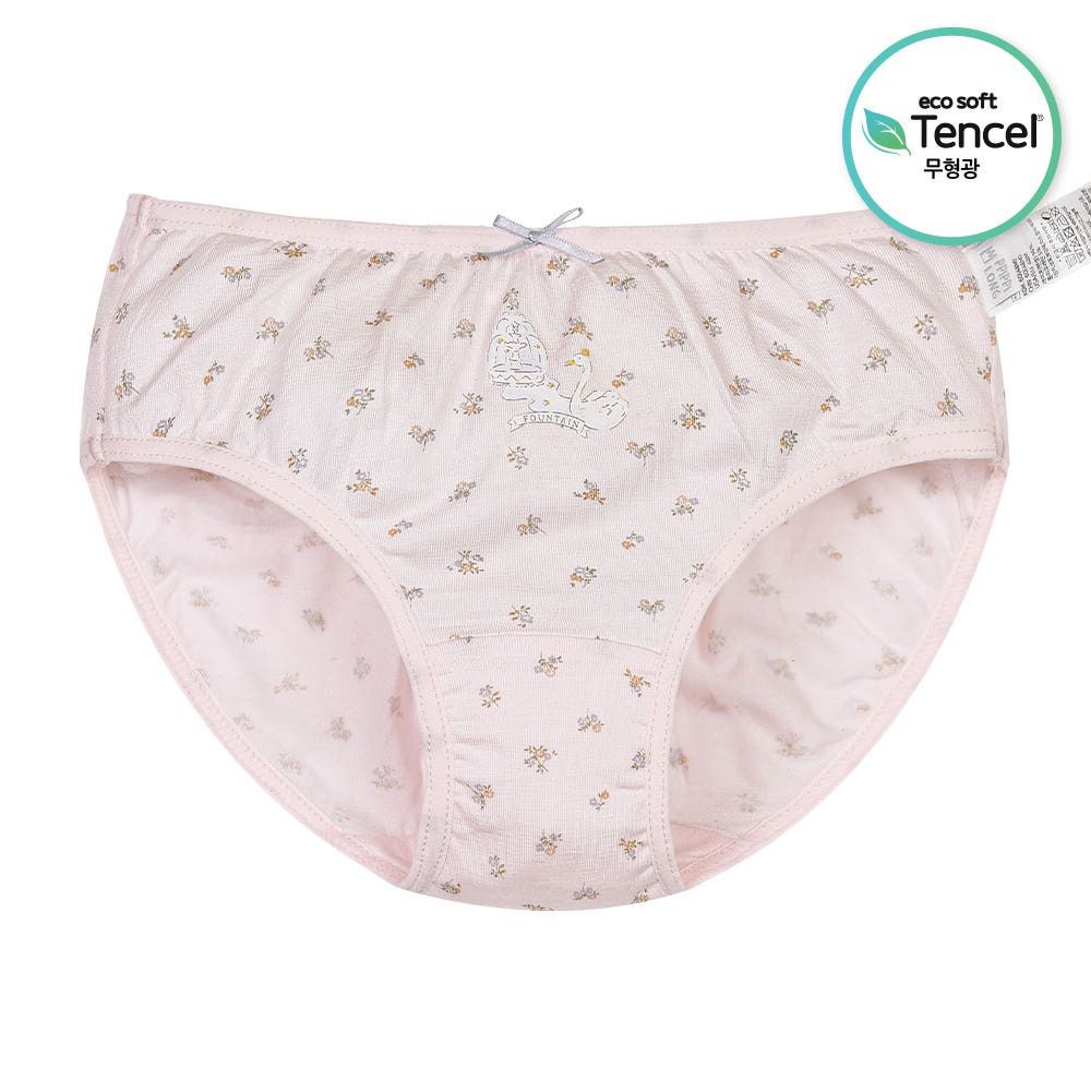 天絲纖維透氣三角褲(女寶)-天鵝噴水池-粉