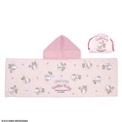 akachan honpo - 涼感連帽毛巾-Hello Kitty (約50×150cm)