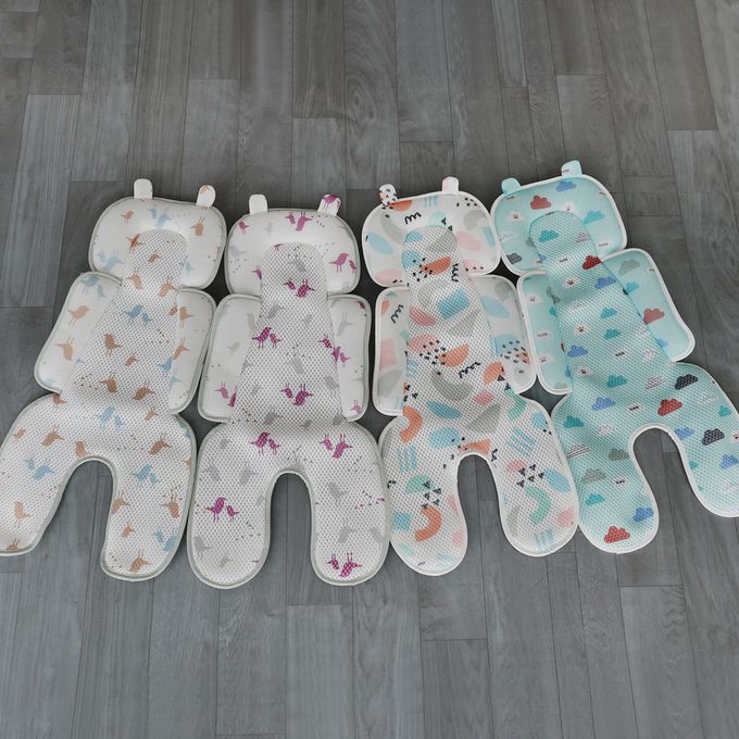 舒福家居 iSuFu - 3D Airmesh 頂級防護兩用幼童推車/安全座椅透氣墊-紫色/藍色/繽紛/雲朵-任選2入請於訂單備註(如無備註隨機出貨)