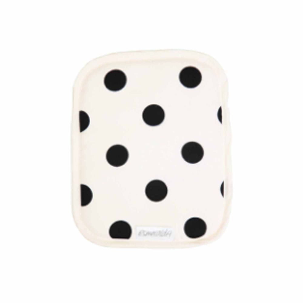 日本涼感雜貨 - 日本製 5way背巾/推車墊(附保冷劑/可當小背包)-黑白點點 (15.5x19.5cm)