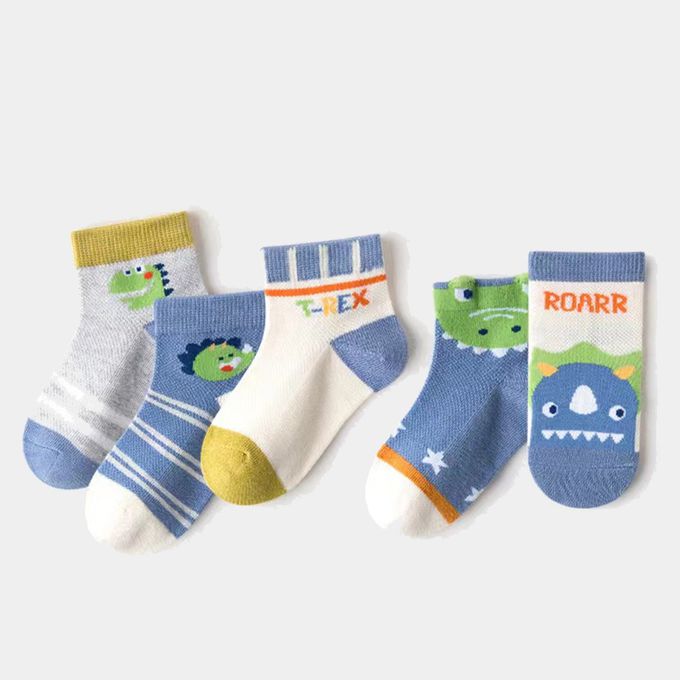 腳ㄚ子 - 幼/兒童透氣網眼襪 童襪 襪子 棉襪 兒童襪-恐龍樂園