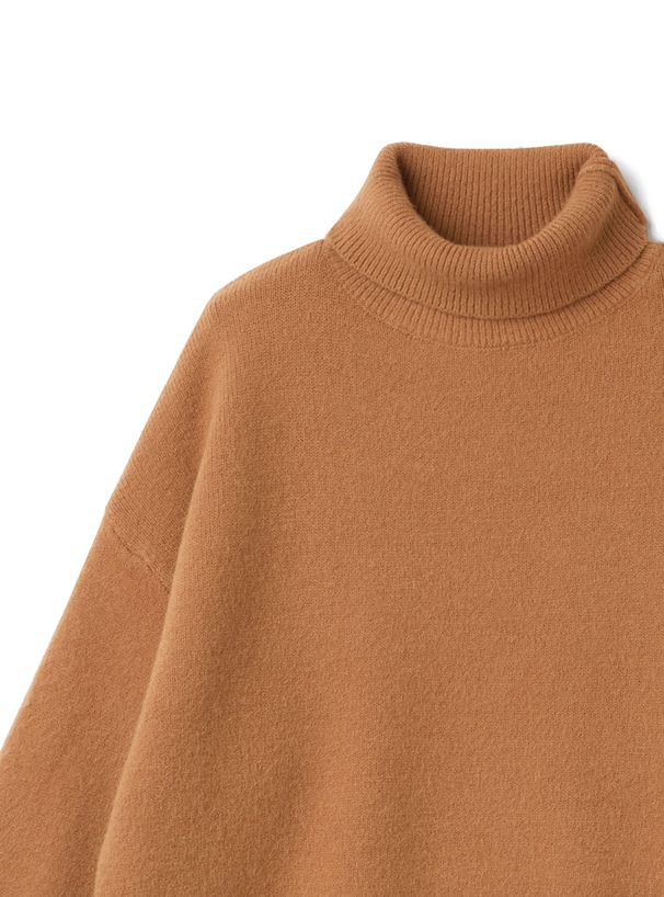 日本 GRL - 高領舒適保暖針織毛衣-芥黃 (F)