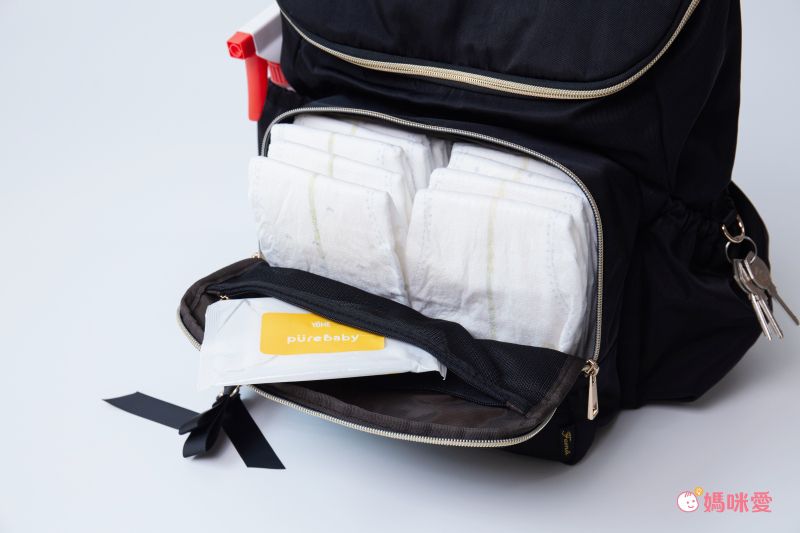 日本 Fuente - [超輕量] 簡約蝴蝶結機能收納後背包-迷霧藍 (26x41x14cm)