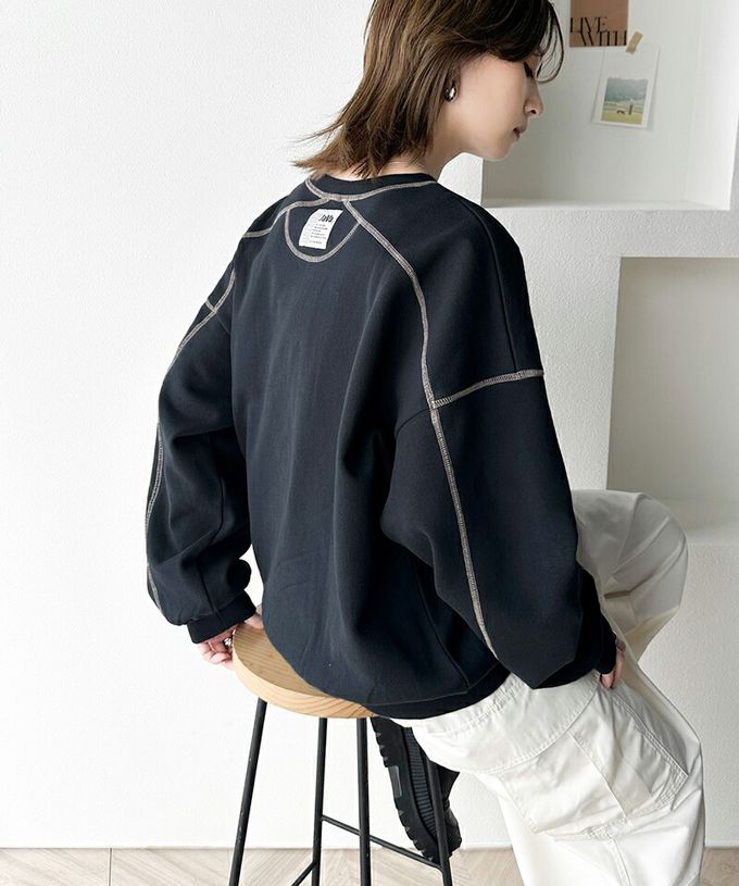 日本 Classical Elf - Java logo刺繡拷克邊圓領大學T-墨綠