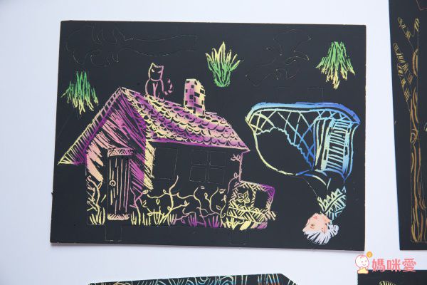 韓國 AMOS - 創意刮畫說故事-小紅帽