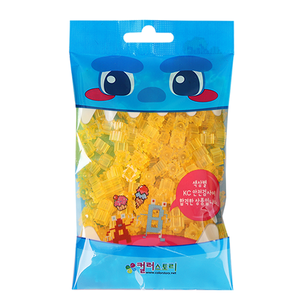 韓國 Color Story - 免燙拼豆-補充包280顆(透明銘黃/8mm)