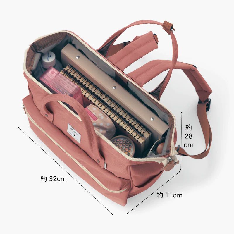 日本千趣會 - Anello GITA聯名大開口兒童寬版水平後背包/書包-黑