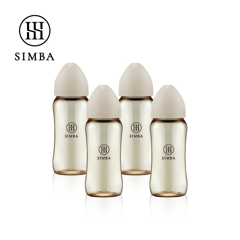 蘊蜜鉑金PPSU寬口防脹氣奶瓶4支組(360ml)-杏茶