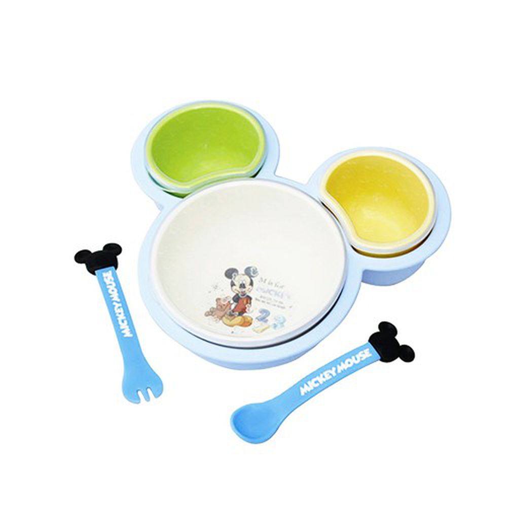 日本錦化成 - 日本製迪士尼單手可拿離乳食餐盤組-米奇