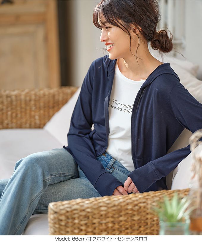 日本 Kobe Lettuce - 舒適簡約logo寬袖T恤-愛心刺繡-海軍藍