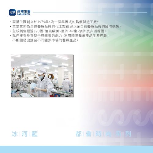 醫療防護口罩/成人 冰河藍 30入盒裝(時尚都會系列)-平面口罩