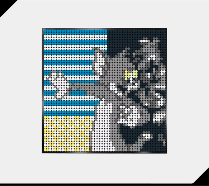 꾹꾹블럭 - 韓國馬賽克咕咕拼豆組- 賊灰貓