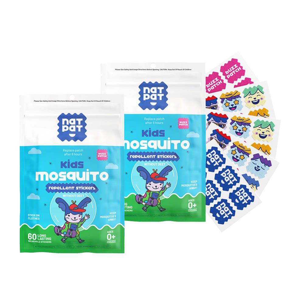 [2包組]BUZZPATCH驅蚊精油貼片囤貨組 (60入/包)