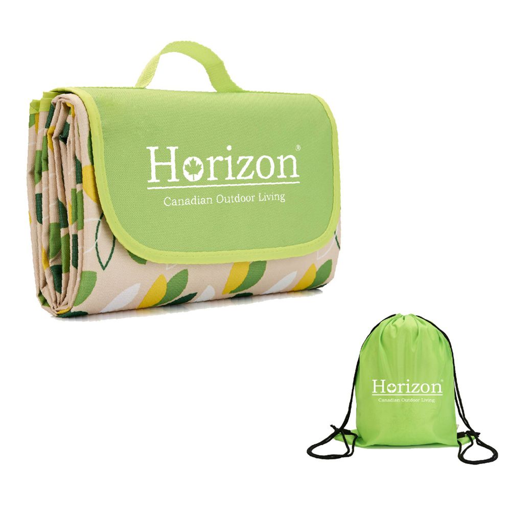 加拿大天際線 Horizon - 防潮沙灘野餐墊 - 附肩背收納袋-落葉綠 (145x180cm)