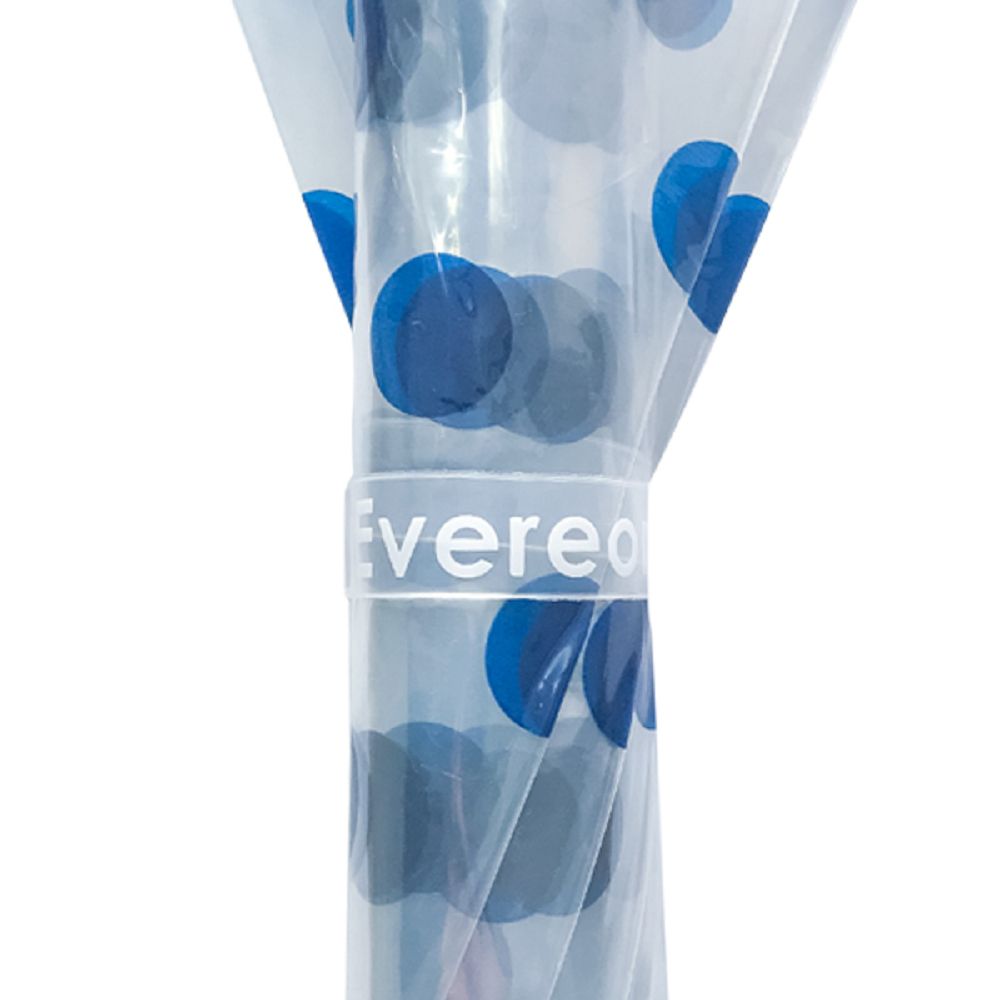 日本Caetla - Evereon可替換式環保輕量傘-水玉點點-海軍藍