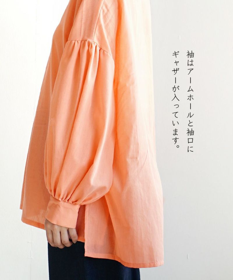 日本 zootie - 慵懶感透膚氣球袖落肩上衣-寧靜白