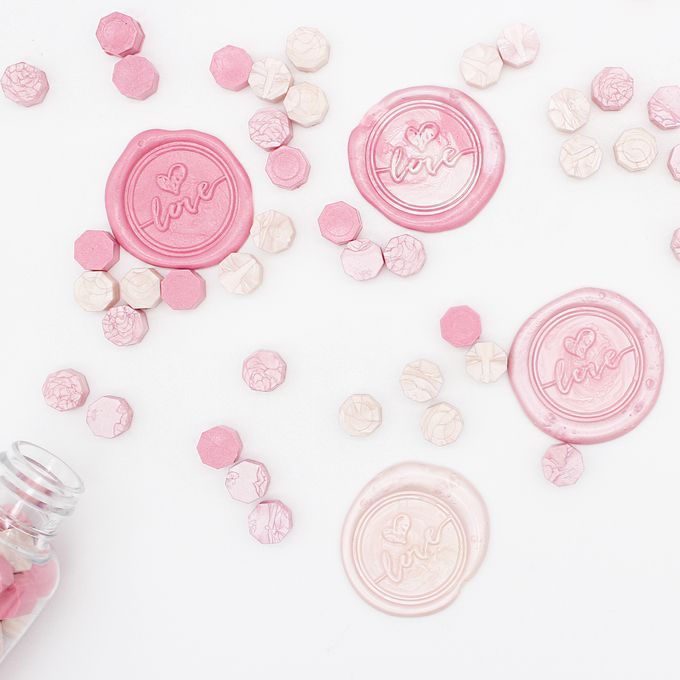 HAPPYMT - 火漆蠟粒大罐裝-有一點怦然心動-粉紅色系