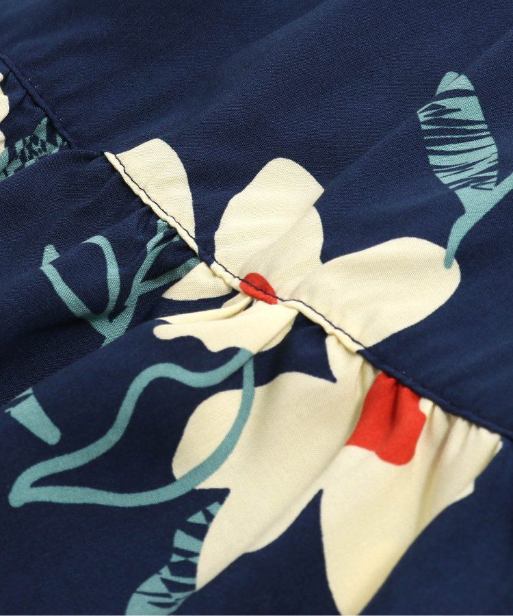 日本 BREEZE - Aloha夏日風格吊帶裙-大白花-海軍藍