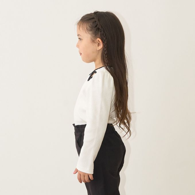 日本 Lycee mine - 愛心鏤空羅紋長袖上衣-粉紅