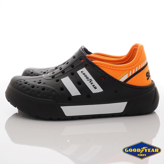 GOODYEAR - 台灣製GOODYEAR後踩水陸洞洞鞋(中小童段)-休閒鞋-黑