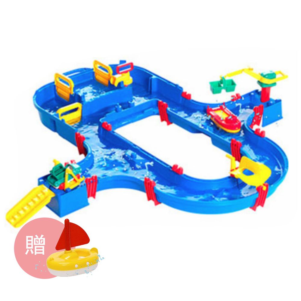 瑞典 Aquaplay - 【豪華版】漂漂河水上樂園玩具-520-(105X115X22cm) (送小帆船-287(顏色隨機))
