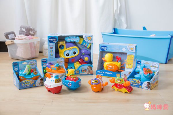 媽咪洗澡神助手♡【英國Vtech ✖ 加拿大MARCUS】歡樂聲光洗澡玩具♡泡泡章魚邊洗澡邊唱歌