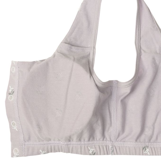 akachan honpo - 半截式內衣-前開式小花-紫色