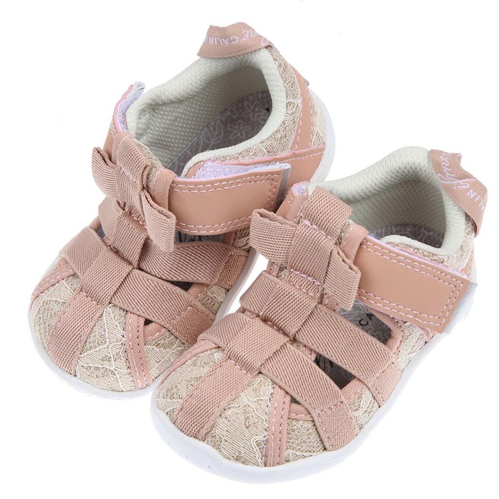 日本IFME - 粉金色寶寶機能水涼鞋-粉金色