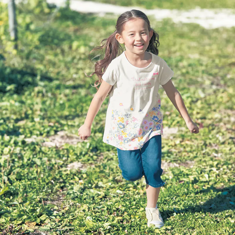 日本千趣會 - GITA 天竺棉印花短T-草莓花圈-深藍